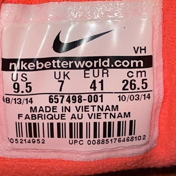 Nike Dual Fusion ST3 Women's 9.5 Gray Orange White Sneakers - Picture 7 of 7